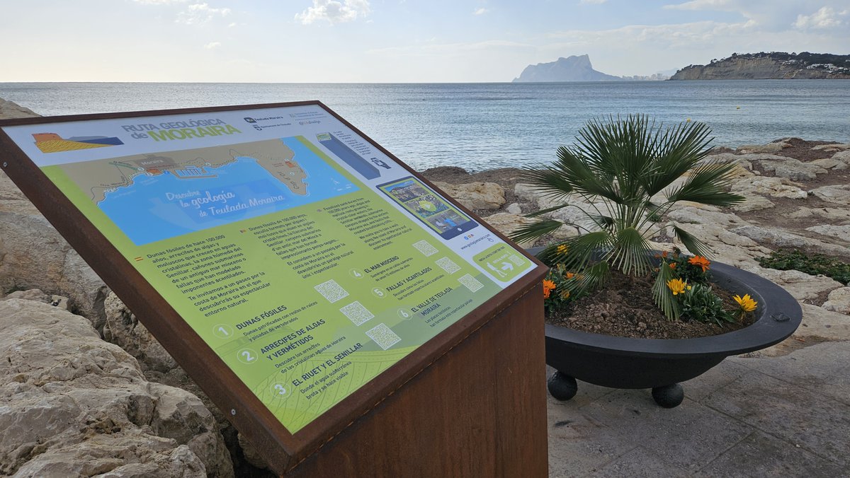 UA Divulga (@uadivulga) on Twitter photo 💥 La <a href="/UA_Universitat/">Universitat Alacant</a> presenta la Ruta Geològica de Moraira!
🗺️ Recorregut de 7 quilòmetres on es mostra, mitjançant plafons amb codis QR, una panoràmica de la geologia de l’indret
✅ És el primer projecte que es crea ‘ad hoc’ per a un municipi
ℹ️ s.ua.es/va/KlVG 💥 La <a href="/UA_Universitat/">Universitat Alacant</a> presenta la Ruta Geològica de Moraira!
🗺️ Recorregut de 7 quilòmetres on es mostra, mitjançant plafons amb codis QR, una panoràmica de la geologia de l’indret
✅ És el primer projecte que es crea ‘ad hoc’ per a un municipi
ℹ️ s.ua.es/va/KlVG