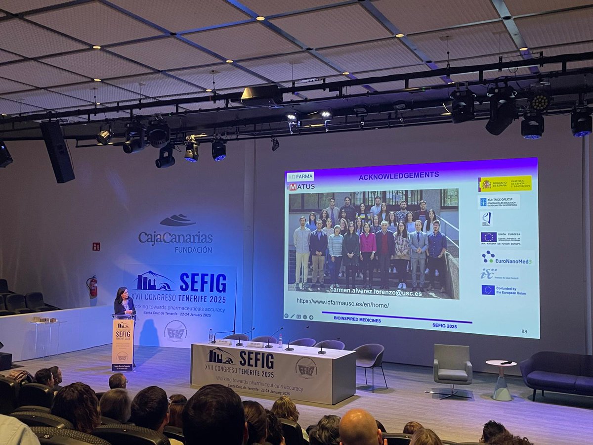 Carmen Alvarez-Lorenzo (@calvarezlorenzo) on Twitter photo Thanks <a href="/sefigtenerife25/">XVII Congreso SEFIG Tenerife 2025</a> for the invitation to be the inaugural speaker. Very honored to meet good friends. Great discussion table with <a href="/ryanfdonnelly/">Ryan Donnelly</a> <a href="/juanmirache/">Juanma Irache</a>
Opening words <a href="/anioramas/">Ana Oramas</a> @Farmaceuticos @ull <a href="/sefig_org/">SEFIG</a> <a href="/PresidenteCGCOF/">Jesús Aguilar</a> <a href="/FarmaceuticosSC/">FarmacéuticosSCTenerife</a>
👇 <a href="/dfarmausc/">@I+DFarmaUSC</a> Thanks <a href="/sefigtenerife25/">XVII Congreso SEFIG Tenerife 2025</a> for the invitation to be the inaugural speaker. Very honored to meet good friends. Great discussion table with <a href="/ryanfdonnelly/">Ryan Donnelly</a> <a href="/juanmirache/">Juanma Irache</a>
Opening words <a href="/anioramas/">Ana Oramas</a> @Farmaceuticos @ull <a href="/sefig_org/">SEFIG</a> <a href="/PresidenteCGCOF/">Jesús Aguilar</a> <a href="/FarmaceuticosSC/">FarmacéuticosSCTenerife</a>
👇 <a href="/dfarmausc/">@I+DFarmaUSC</a>
