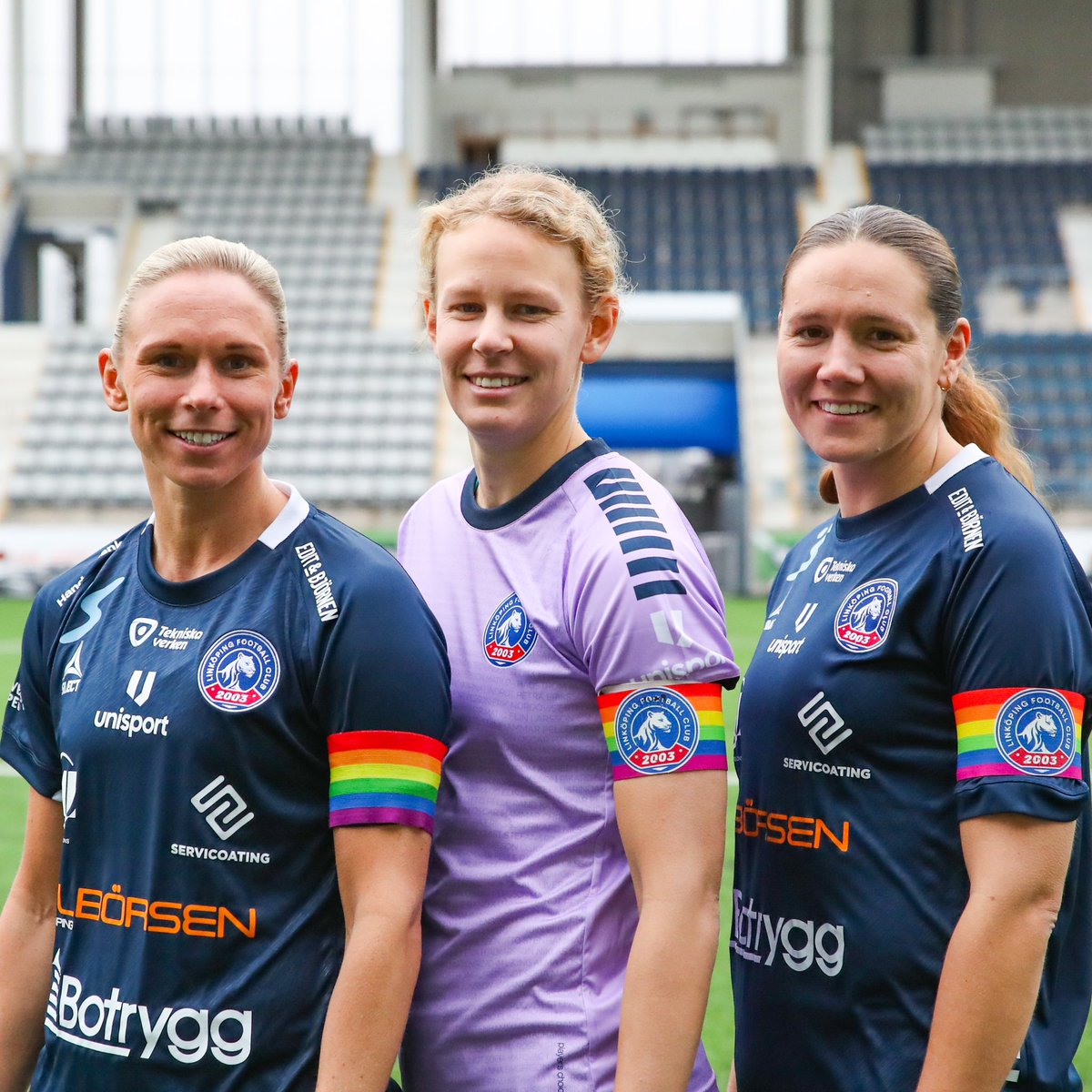 LinkopingFC's tweet image. Linköping FC 🤝 Jonna Andersson, Cajsa Andersson och Emma Lennartsson

Våra kaptener 2025 🌈💙❤️🦁