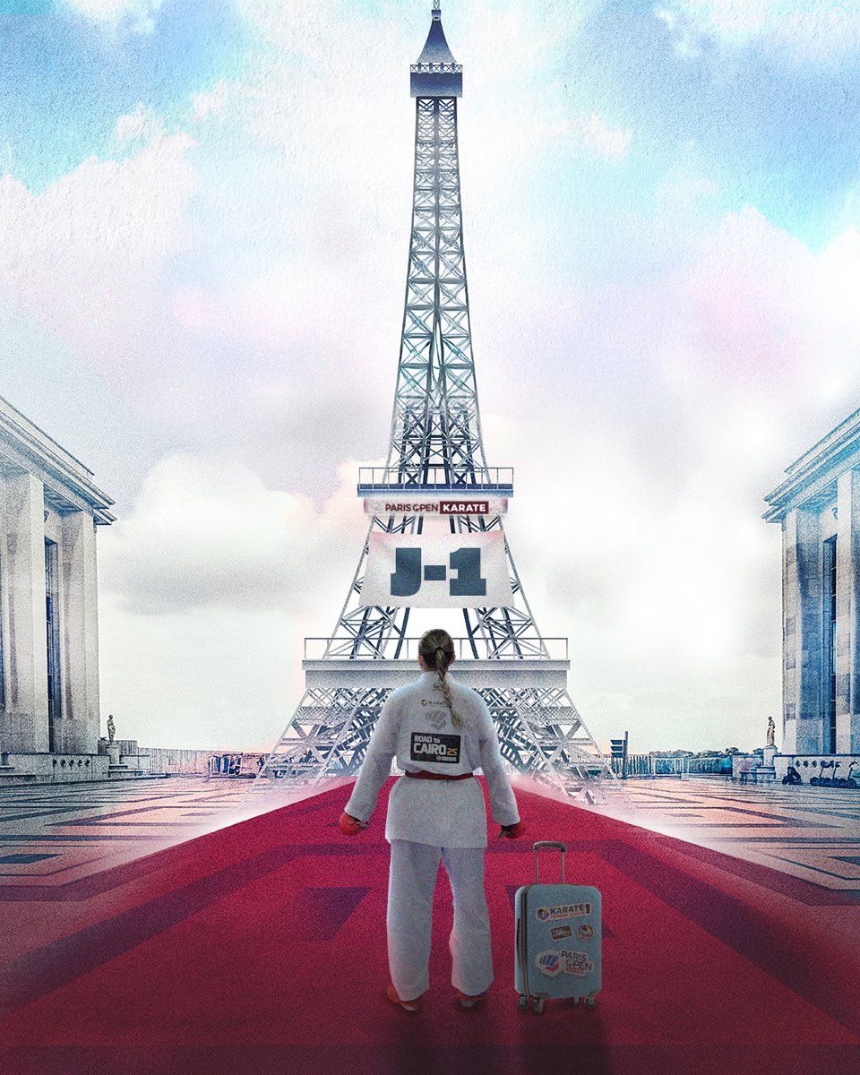 ffkarate's tweet photo. J-1 ⏳

Bien arrivés 🛬
On se retrouve demain, pour le début du grand spectacle 🤩

🎟️ https://t.co/6TIS24e1M5 

#premierleague #paris2025 #parisopenkarate https://t.co/LMjvEqeq3X
