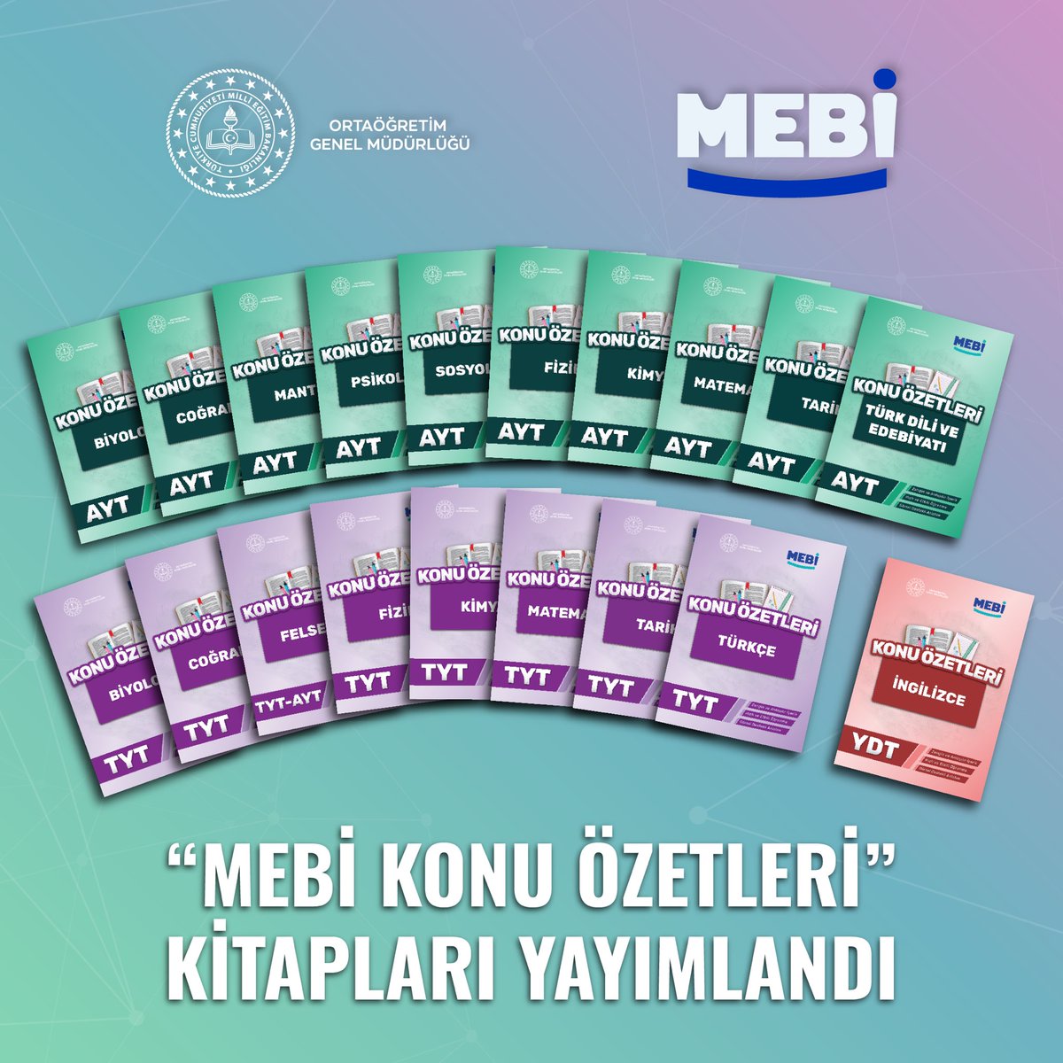 📢 “MEBİ KONU ÖZETLERİ” KİTAPLARI YAYIMLANDI! 

🌟mebi.eba.gov.tr

<a href="/tcmeb/">Millî Eğitim Bakanlığı</a> <a href="/meb_ogm/">Ortaöğretim Genel Müdürlüğü</a> #meb #MEBİ #yks #tyt #ayt