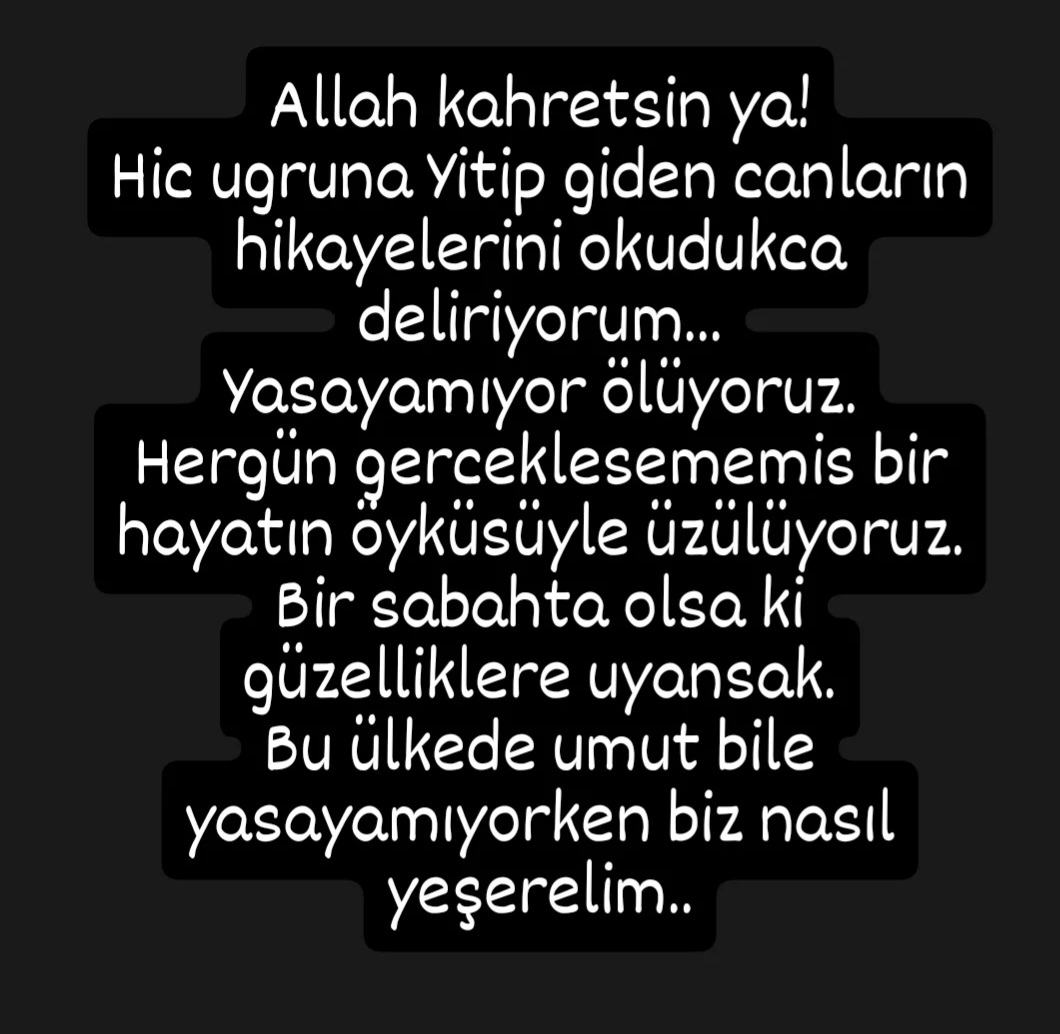 #bolukartalkaya biz yine üzgünüz, biz yine baş saglıgı diliyoruz, biz yine isyan ediyoruz, ama bu kadar iste...ölen öldü giden gitti.