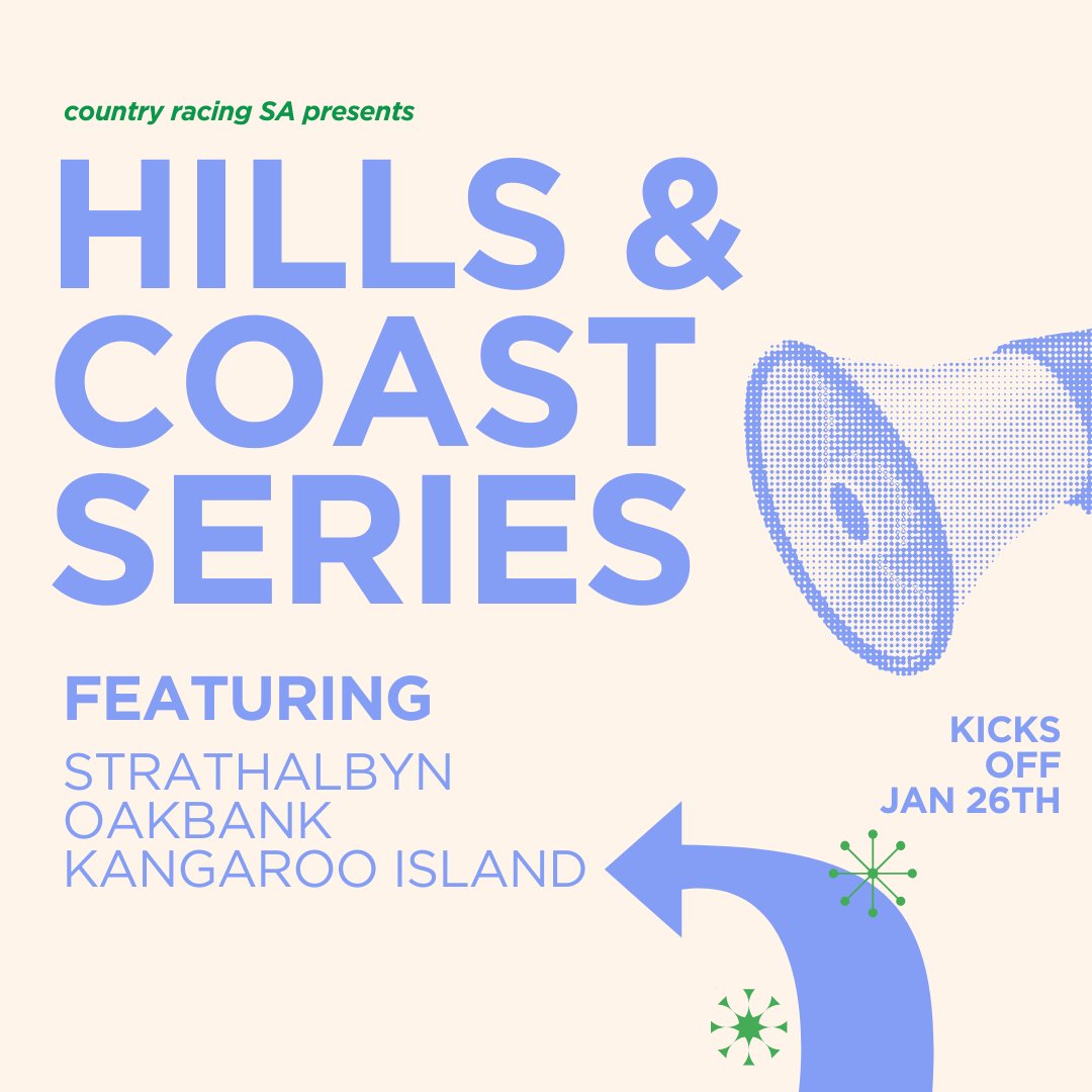 With the Strathalbyn Cup comes the kick off of the Hills &amp; Coast Series! 

Making it's way from Kangaroo Island to mainland the series will finish up following the Oakbank Cup in April. So watch this space and stay tuned for the winning horse, trainer and jockey of the series!