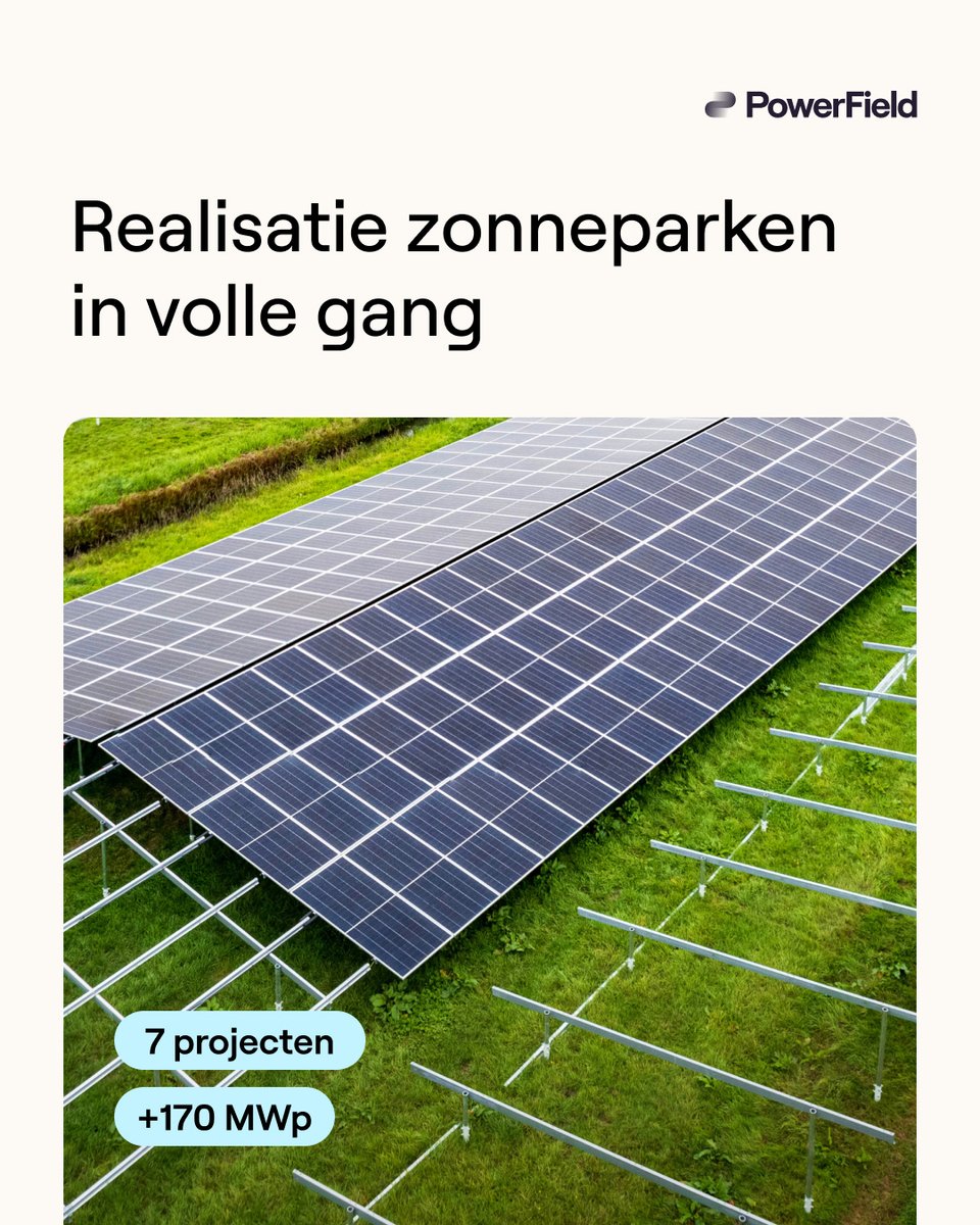 PowerField_'s tweet image. Momenteel werken we volop aan de realisatie van zeven #zonneparken in de provincies Overijssel, Noord-Brabant, Drenthe en Gelderland. Samen hebben deze zonneparken een opgesteld vermogen van ruim 170 MWp. We kijken uit naar de verdere #ontwikkelingen dit jaar!