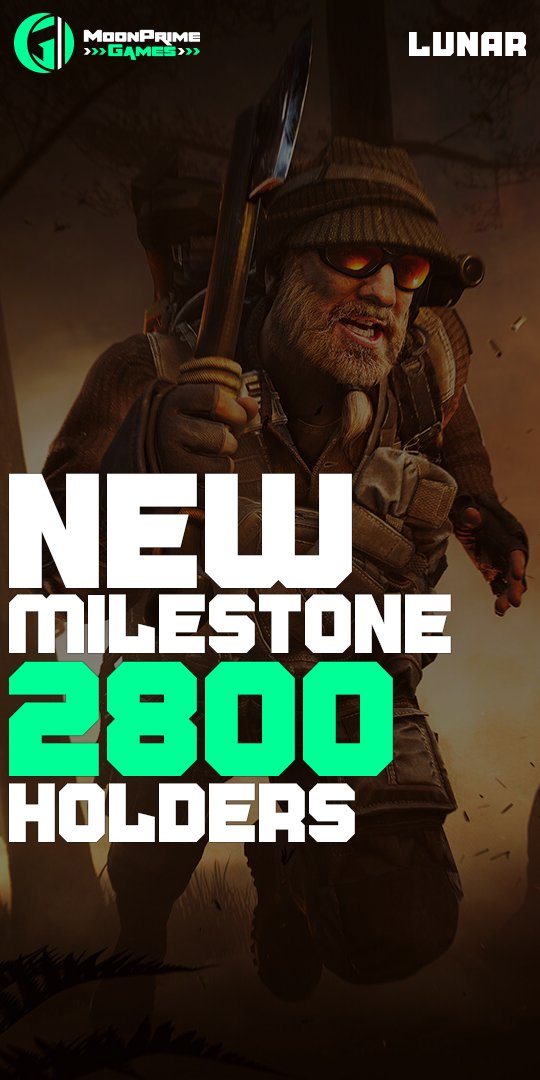 MoonPrimeGames's tweet photo. 2800 $LUNAR Holders 💎🙌

#Gaming #Web3Gaming #Ai https://t.co/AStVK588Ro