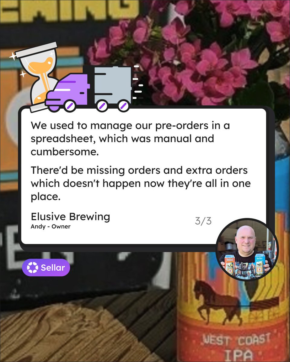 Sellar (@sellarapp) on Twitter photo Pre-Orders on Sellar 💜 New Feature ✨ Here's what Andy from <a href="/ElusiveBrew/">Elusive Brewing</a> had to say about it...
👀 Discover Pre-Orders on Sellar
sellar.io/blog/how-to-bo… Pre-Orders on Sellar 💜 New Feature ✨ Here's what Andy from <a href="/ElusiveBrew/">Elusive Brewing</a> had to say about it...
👀 Discover Pre-Orders on Sellar
sellar.io/blog/how-to-bo…