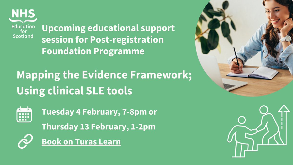 Are you an Educational Supervisor  or Foundation pharmacist involved with the Post-Registration Foundation Programme? Join one of our upcoming support sessions on "Mapping the Evidence Framework".

For more info and to book a place visit Turas Learn: learn.nes.nhs.scot/55436