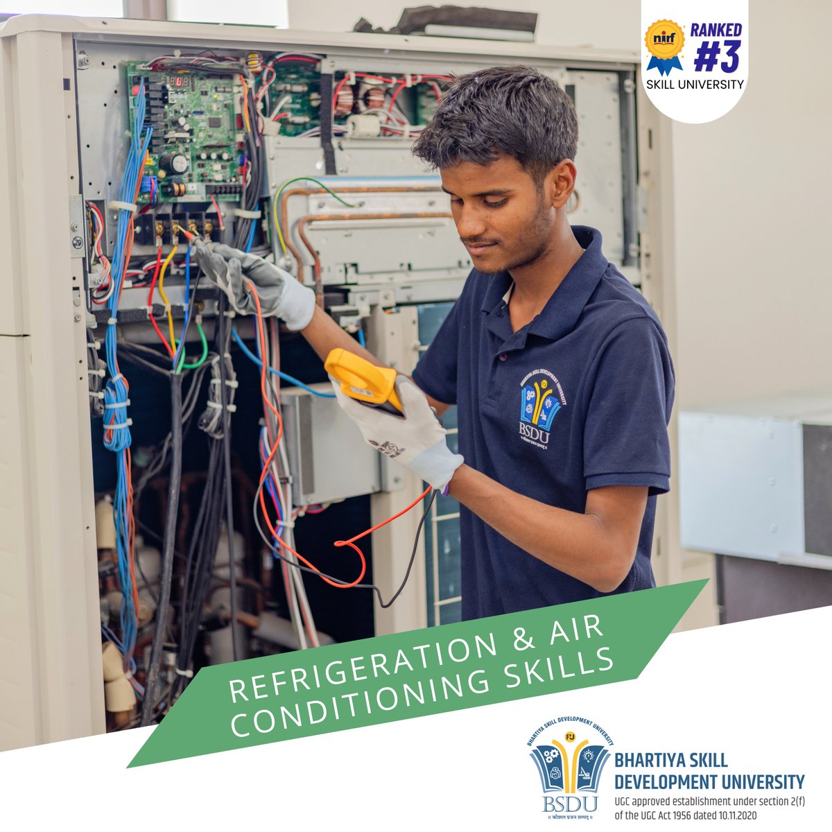 BsduOfficial's tweet photo. The B.Voc Program in Refrigeration & Air Conditioning Skills at BSDU equips students with hands-on expertise through the globally recognized Swiss Dual System of vocational education.
#HVAC #BSDUJaipur #SkillDevelopment #SwissDualSystem #CareerOpportunities #AirConditioning https://t.co/8brh19t0TJ