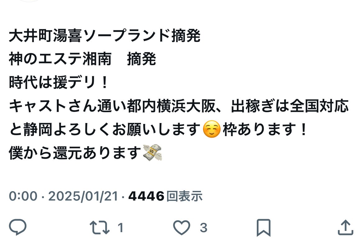 摘発が怖い←わかる
業種変えよう←わかる
時代は援デリ！！！←！？！？！？