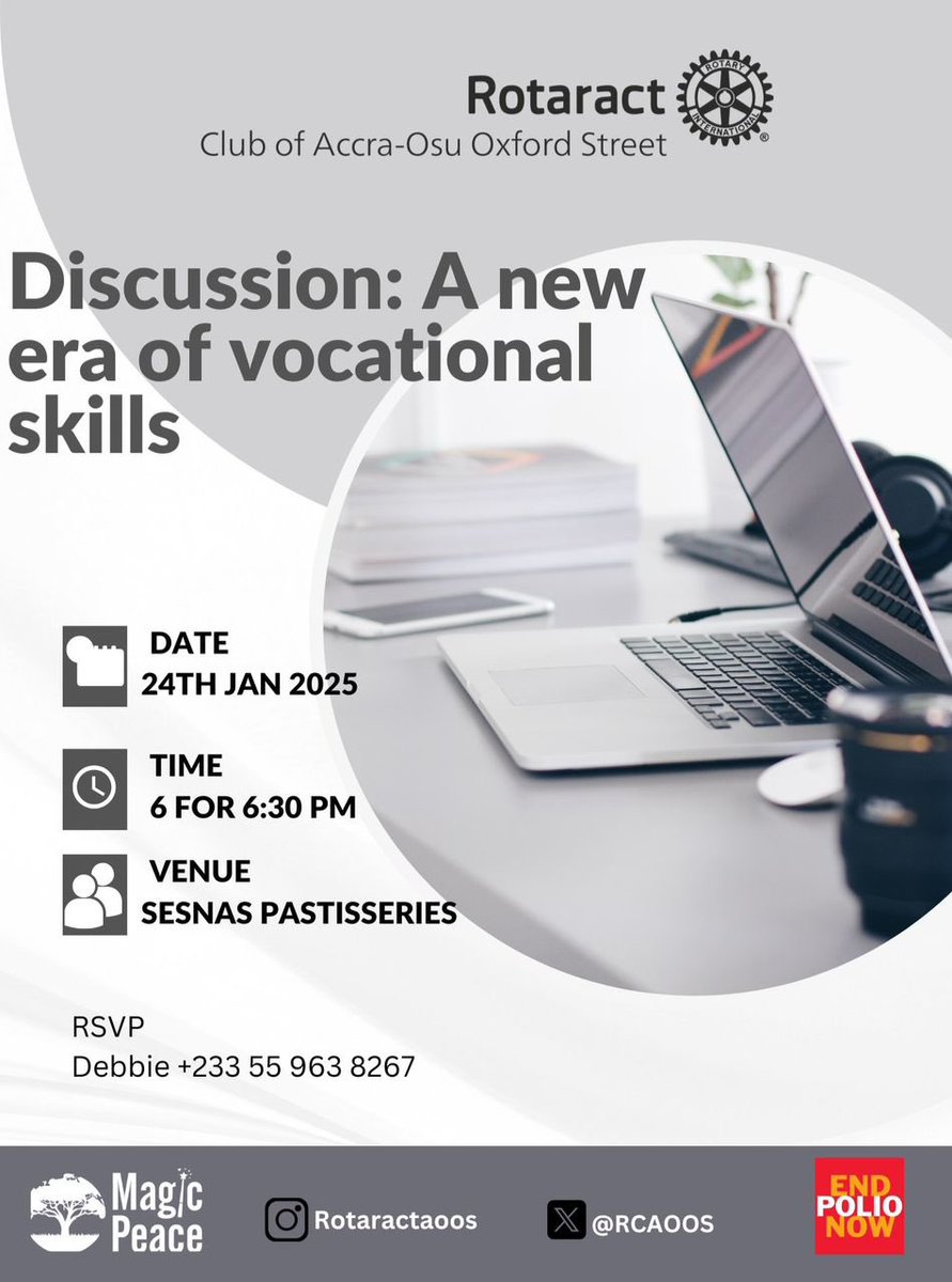 The world 🗺 is changing—are you ready to evolve with it?🤷🏽‍♀️

Join us for an insightful Rotaract meeting this Friday; as we explore🤯 the importance of keeping up with global changes in vocational service.

Fellowship...🤗🤝🏽