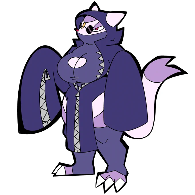 a ninja mienshao oc that i dont think i posted here yet?? her name's Sleeves and she kicks ass for money 