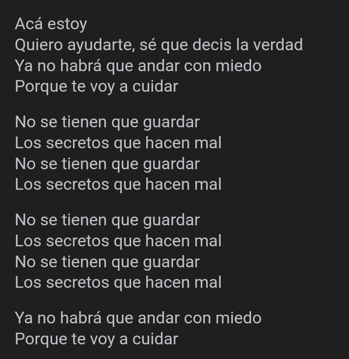 Esta es la letra de la canción que el gobierno censuró.
Multiplicarla y cantarla es casi obligatorio.