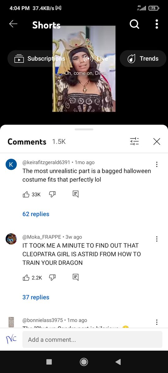 Mariohw864575's tweet photo. @TeamYouTube Basically just any short when I click on the comments usually there is a bar on the bottom so I can write the comments but it doesn't show up 

But if I reply to anyone comments it show up 
so does with any videos that are not short https://t.co/VhGHDBN3m6