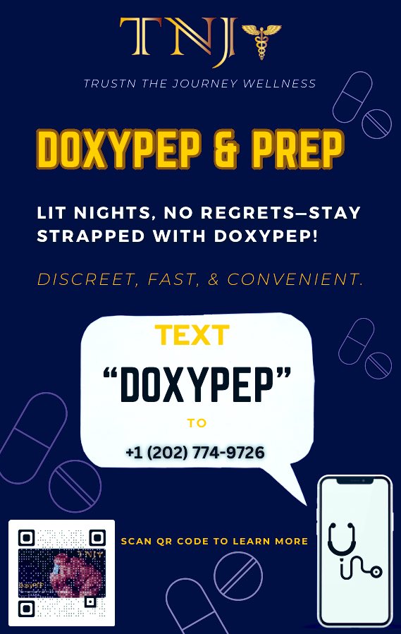 _doctyford's tweet image. It’s #malweekend in DC, so  it&apos;s 🔥. 

Stay Strapped with DoxyPEP. 💊

Text 📲 +1 (202) 774-9726 for yours today. 

Use code SEXYNSAFE15 for 15% OFF. ✨

#Doxycycline #doxypep