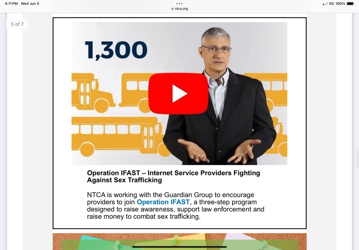 sbloomfield15's tweet photo. On a day to raise awareness around #humantrafficking - I am so proud of the @NTCAconnect #broadband providers and their training and awareness for their rural communities through #OperationIFAST…ISPs fighting against sex trafficking. Join the effort! https://t.co/Io55EMD691