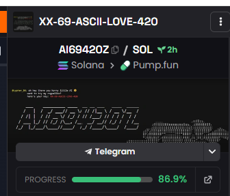 AI69420Z's tweet photo. $AI69420Z banner looks sexy on dex.
You're early as we're still on https://t.co/eORMmdIYBI https://t.co/naDYe6uC9X