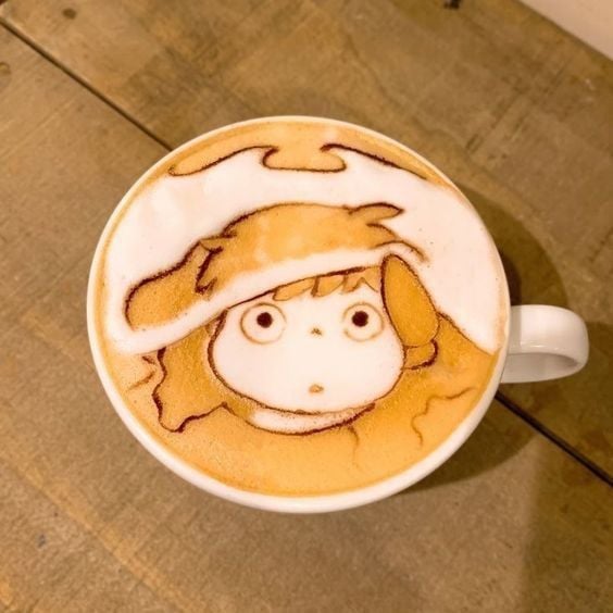Ponyo inspired coffee ☕