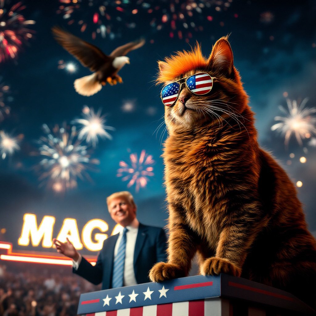 TrumpCatLeader's tweet photo. 🐾 Happy CATURDAY, patriots! 🚂😹 Drop your handles, follow, and follow back—let’s make this CATURDAY TRAIN longer than a cat’s curiosity! Together, with the #TrumpCatLeader, we’re making America purr-fect! 🐱🇺🇸 #CatsForTrump #MAGA #CaturdayTrain
@QuietKnight42 
@AstroMojo 
@OneBadDude_ 
@MARINFILM #TrumpCatLeader 🐾🇺🇸🐈
@WVfunnyguy 
@Meme_Uh_Licious 
@blakmaclives 
@DivintyMary 
@JMyo77 
@CallMeAlexOnX 
@Chuck_Pierce 
@hackney_dale 
@gorgeous_boris 
@Gamma_Monkey 
@JoeReynoldsAH 
@MCope81505 
@mr_sandman007 
@NorCalMAGAmom 
@NraKag 
@safer2day 
@Tuberware 
@shipley_vickie 
@VitorMorse
