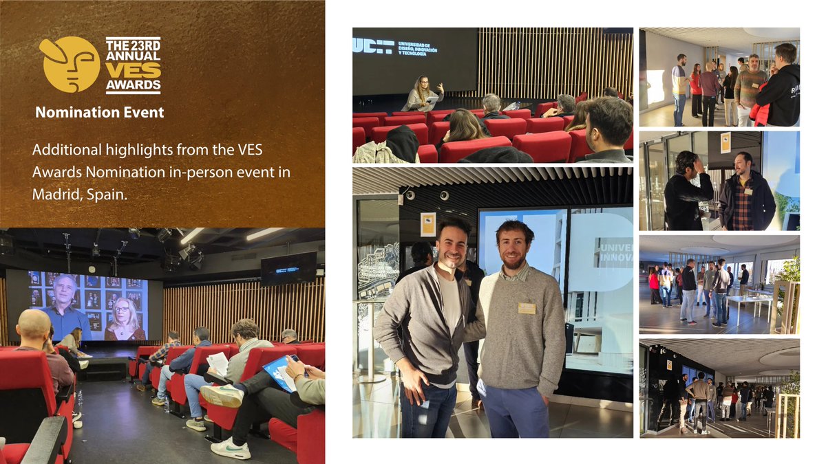 VFXSociety's tweet photo. 🇪🇸✨ Here’s a closer behind the scenes peek at the magic unfolding in Madrid as the European Region continues to dive into the action. 🎬🔥 #VESNominationEvent #VESAwards #VES https://t.co/v5b4fMVEch