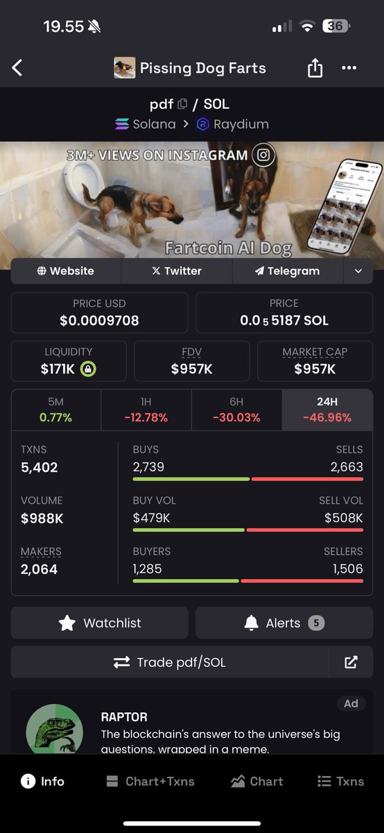 Here’s your generational wealth entry for $pdf
Fart meta and ath is 10M+
CA: y1k9ZRqLwKLbyUe5LfQf53jYXeSyvrFi7URt4FWpump
