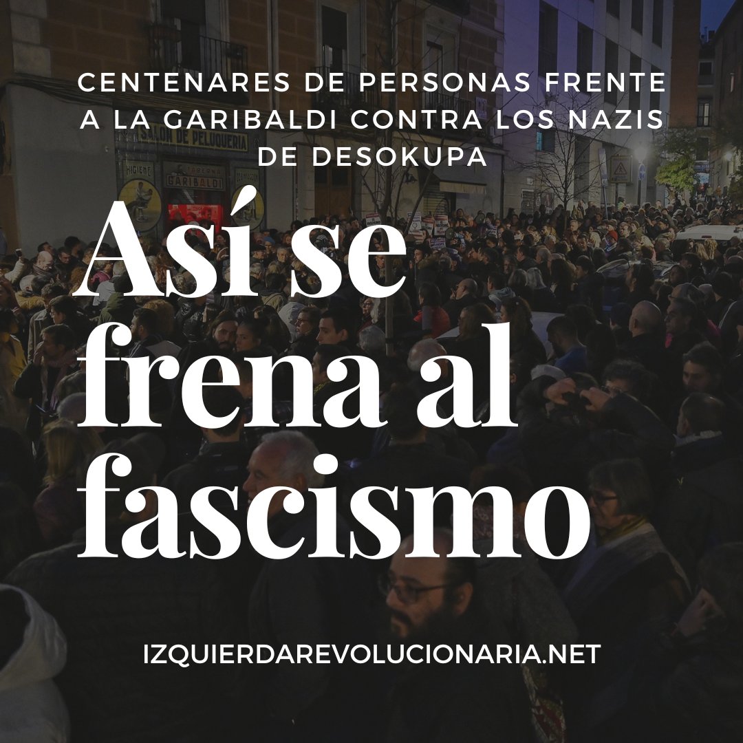 IzquierdaRevol's tweet photo. Las amenazas de Dani Desokupa se chocaron contra un muro ayer. Y ese muro ha sido la respuesta antifascista de centenares personas que nos hemos organizado para proteger la @Garibaldi_28012, nuestros barrios y espacios de la escoria ultraderechista y nazi.
https://t.co/2vGoc8Kf2N https://t.co/NwSvSyEF6h
