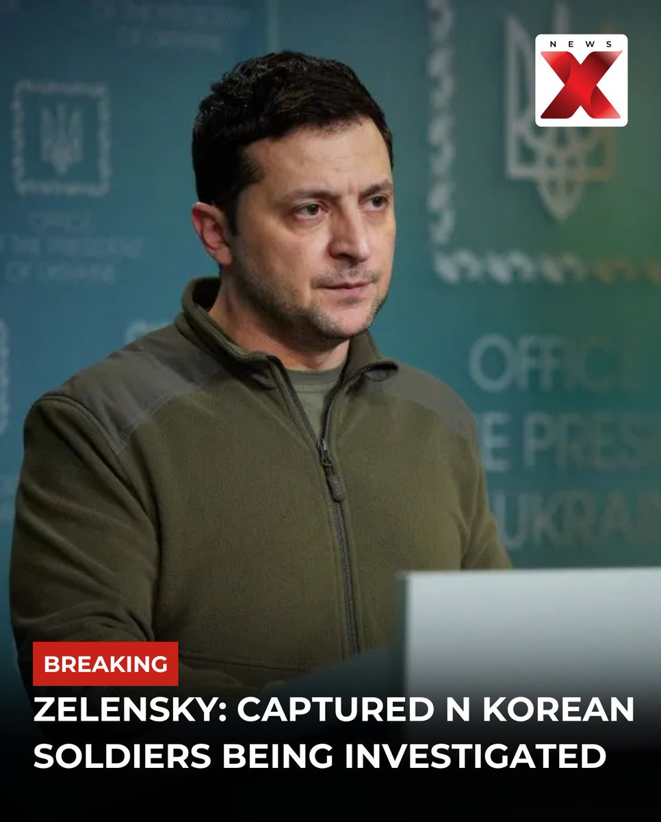 NewsX's tweet photo. #NewsXBreaking Ukrainian President Volodymyr Zelenskyy confirmed that investigators are questioning two wounded North Korean soldiers captured in Russia’s Kursk region on Saturday.
#Zelenskyy #NorthKoreanSoldiers #Ukraine #Russia #Kursk #MilitaryCapture #Investigation #Security #SBU #Tension #InternationalRelations