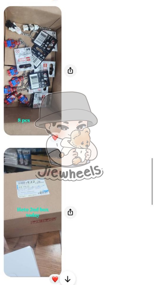 jiewheels's tweet photo. #jiecartwheelings [UPDATE]

re: 2ND BATCH - spiderman lego keychain & other lego keychain 

✓the first 10 spiderman lego in PH addy already (ready for local delivery last early dec this was sent to the first balance payer that can opt for ship out — those who received an respective email)
✓the remaining as per email update as well na lego restock will ship early december — arrived in kr add 12/24 already 
✓to be subjected to shipout to PH the remaining 
✓next update to received in email once ready for local ship out

thank you~♡