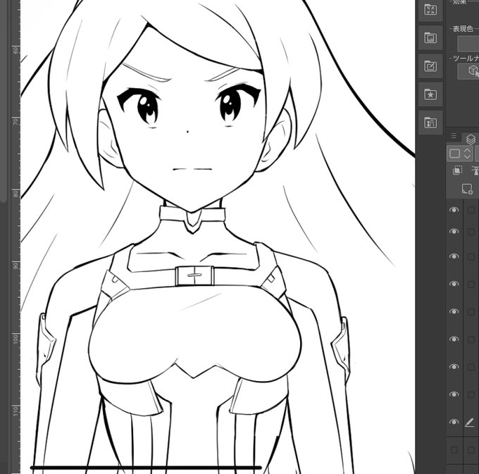 乳首を描く欲求を抑えました⋯ 