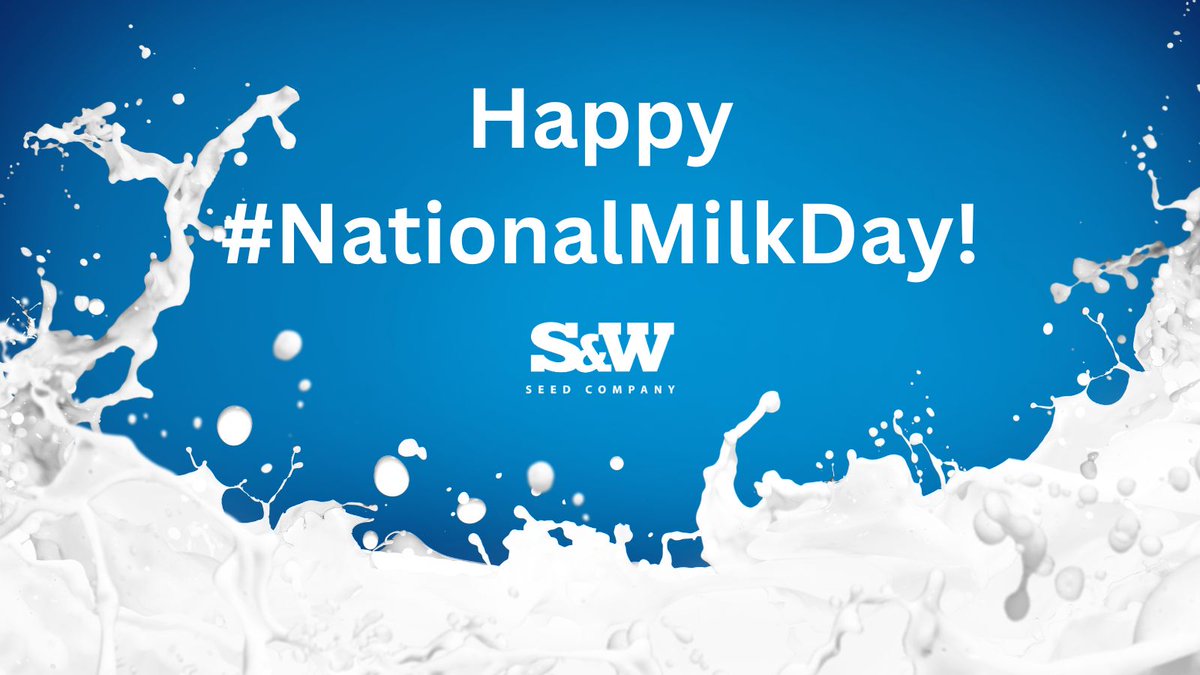 Hats off to our nation's dairy producers today as we celebrate #NationalMilkDay! We appreciate the effort that dairy farmers go through daily and are proud to be part of the industry by providing nutritious forages and silage for those hardworking dairy cows. Cheers!!