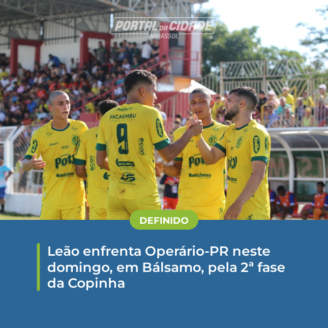 DEFINIDO | 🦁⚽ Jogo decisivo será disputado às 19h30, no Estádio Manoel Francisco Ferreira, e definirá quem avança à 3ª fase do torneio

➡Matéria completa no link👇

portaldacidade.co/9044999331