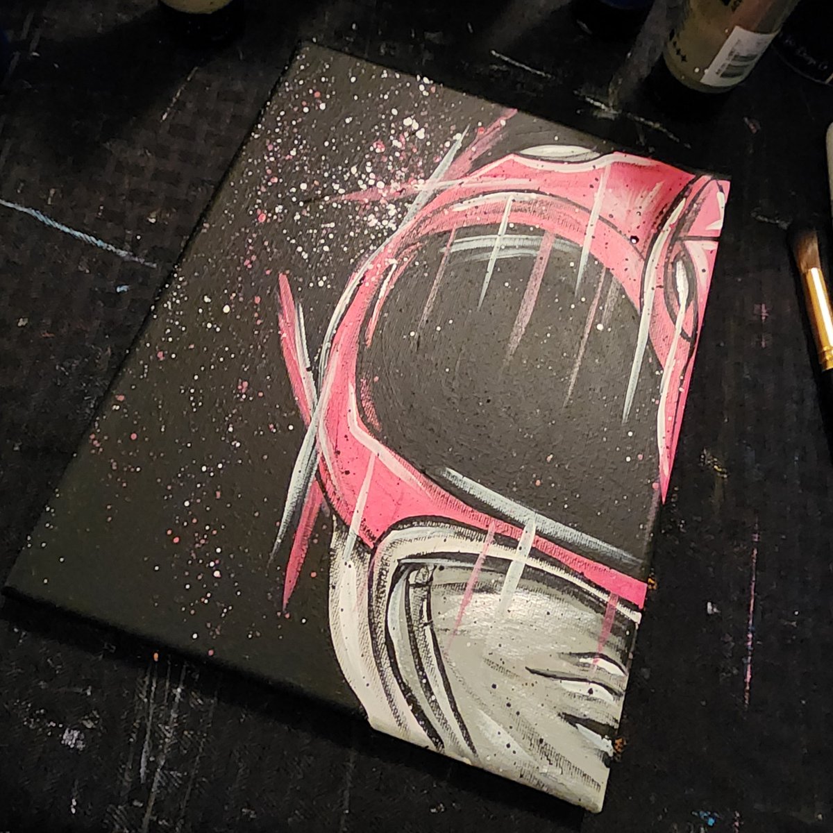 JBauerart's tweet photo. Knocked out painting number 3 of 2025 last night! This one is for myself! Hoping to get it signed by Amy Jo Johnson next weekend at @CentralFlaCon .
#JBauerart #art #artist #painting #powerrangers #pinkranger #amyjojohnson #create #splatterart #mightymorphinpowerrangers https://t.co/OLgljH4lg3