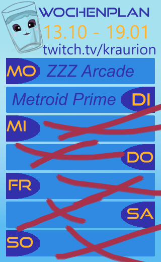 Die Hydration kehrt zurück! Mit neuem Wochenplankonzept, und dem Plan, euch ab 18/19 Uhr bis 22/23 Uhr zu unterhalten!