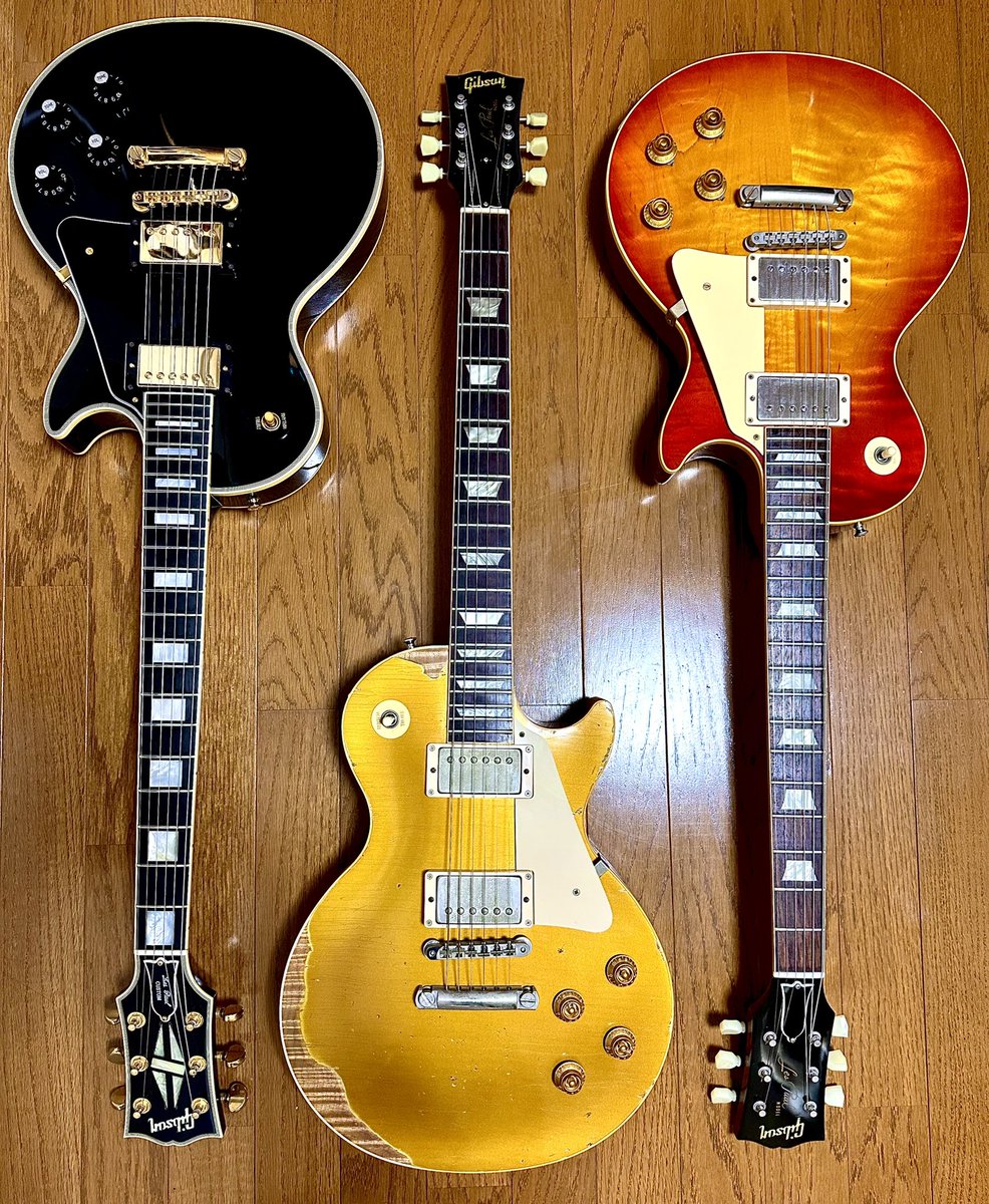 knt_gt0114's tweet image. 三種の神器
❌冷蔵庫
      洗濯機
      テレビ
⭕️Gibson LesPaul Standard/Sunburst
      Gibson LesPaul Standard/GoldTop
      Gibson LesPaul Custom
#Gibson #gibson130