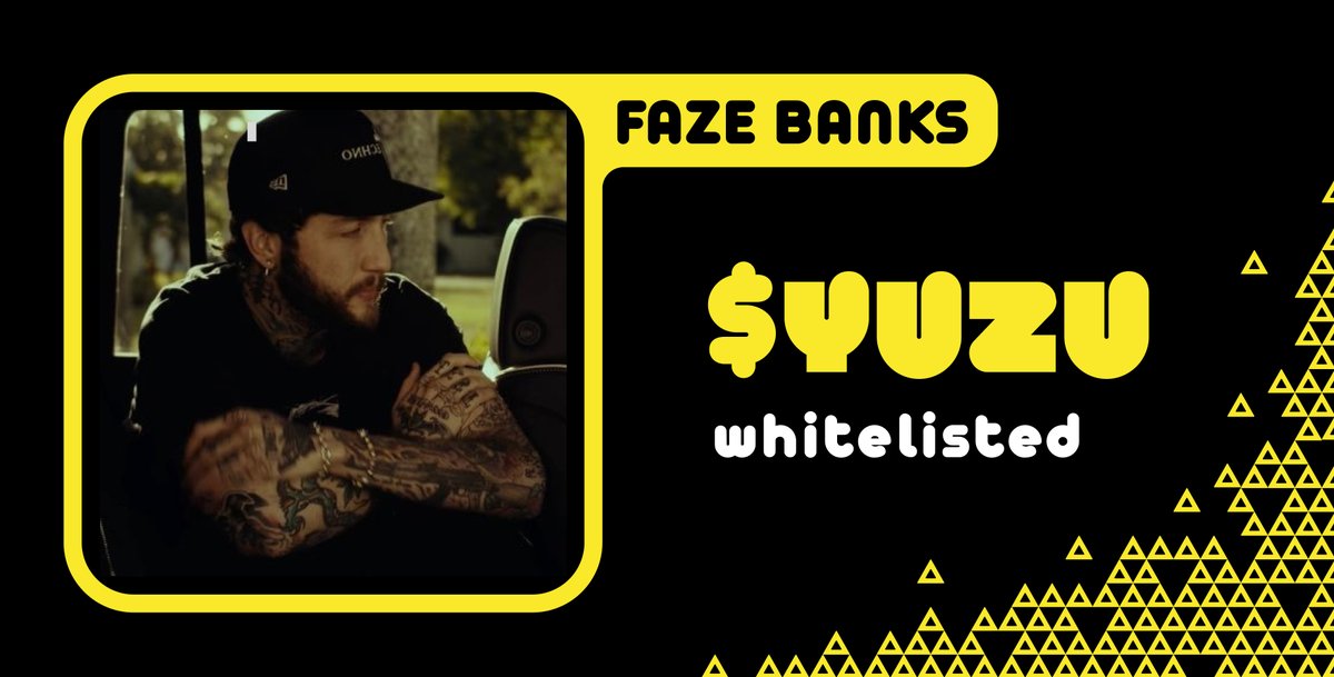 REMINDER: <a href="/Banks/">Banks</a>, ceo of @fazeclan &amp; member of <a href="/probablynothing/">probably nothing</a> is the very first name on the $YUZU whitelist

honored to be building the future of gaming x ai x web3 with one of the most brilliant minds in our industry 💛