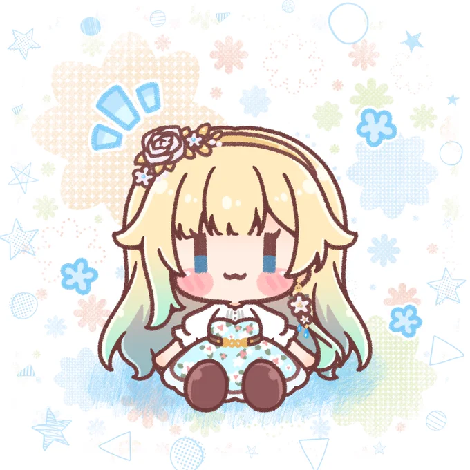 私服衣装のぬいエマたそ60万人めでたい!#えまぁーと 