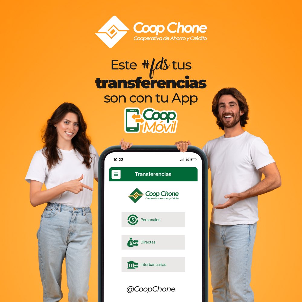 CoopChone's tweet photo. Este #FDS vayas donde vayas y estés donde estes #CoopChone está junto a ti 💚🧡 https://t.co/wiEbeF8s0x
