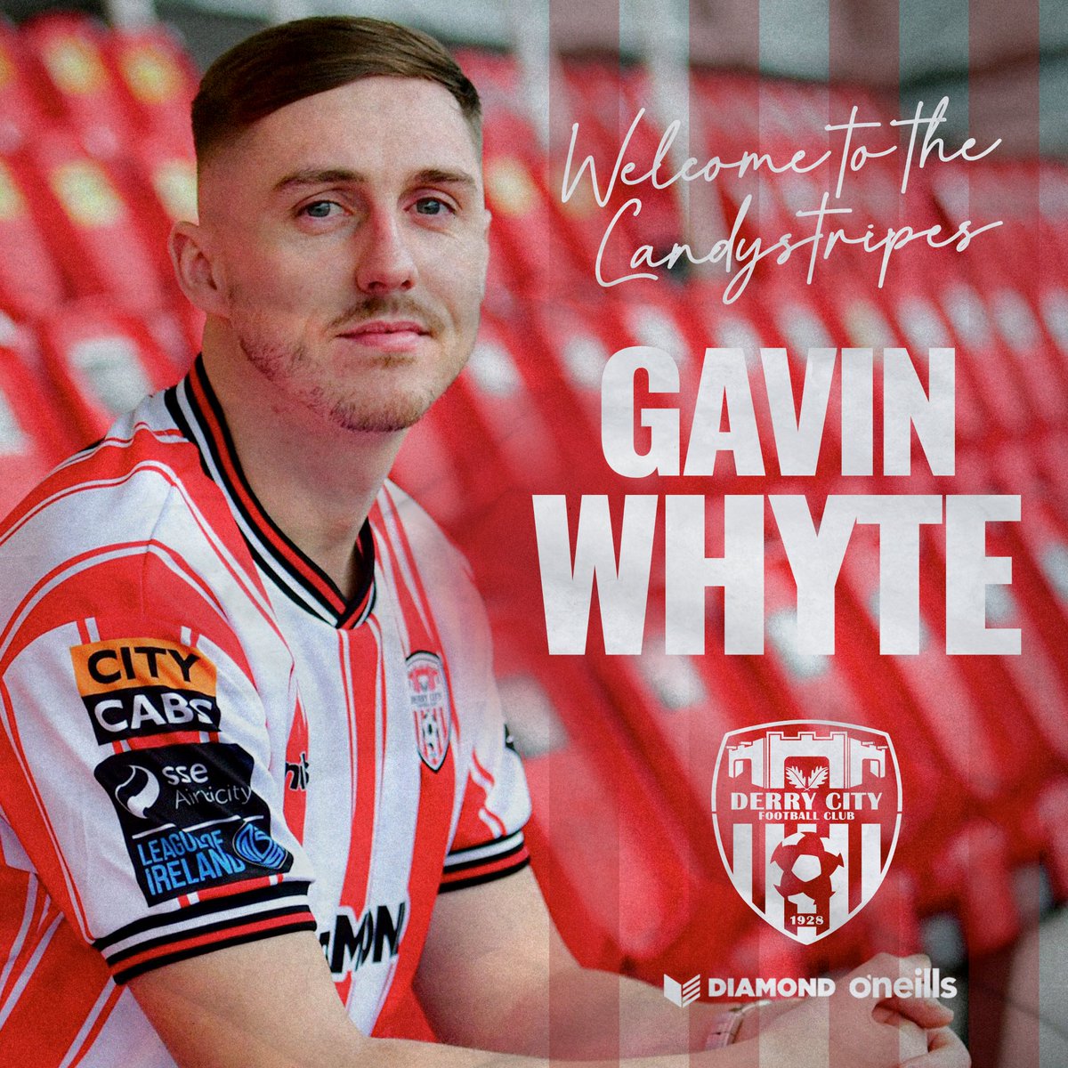 Derry City manager Tiernan Lynch announces his second new signing of the day; with front man Gavin Whyte agreeing a 3-year deal with the Candystripes.

Welcome, Gavin Whyte! ❤️🤍

derrycityfc.net/2025/01/red-wh…