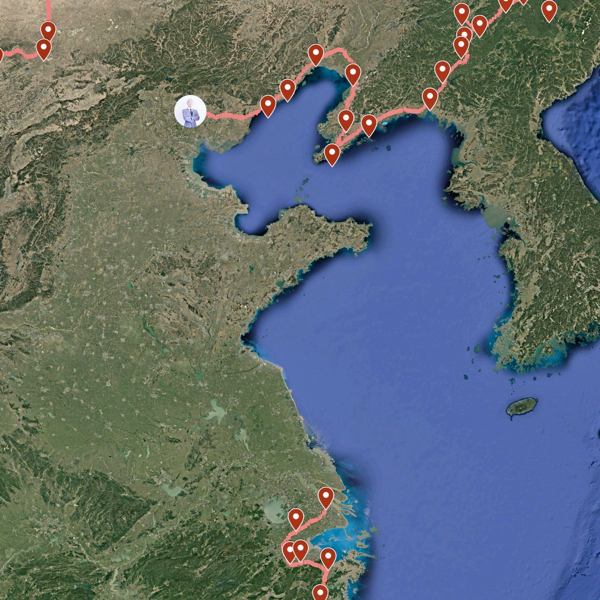manju0519's tweet photo. #自転車中国一周
総走：33,142.65km
本日：山海関 → 唐山市 / 175.98km
標高：高106m / 低7m
気温：高3° / 低-12°
日数：1168日目 https://t.co/MlMqbvdQTn