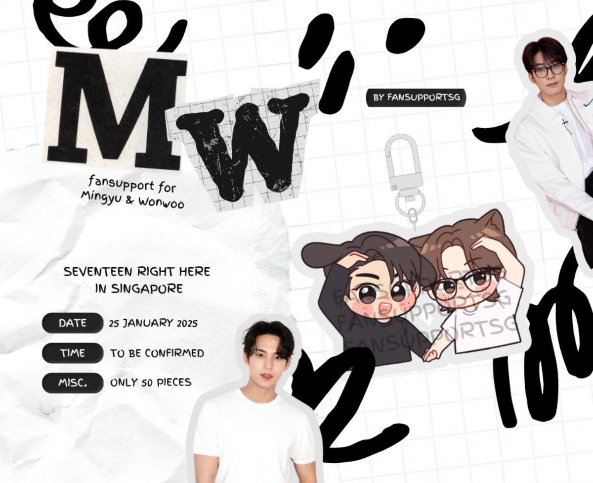 fansupportsg's tweet photo. MINGYU &amp; WONWOO FANSUPPORT

> only 50 pieces available
> time &amp; location: tbc
> day 1, 25 jan 

🤍

please help to retweet! 

 #SVT_RIGHT_HERE_IN_SINGAPORE #SEVENTEEN #SVTinSG https://t.co/llHs07HGYv