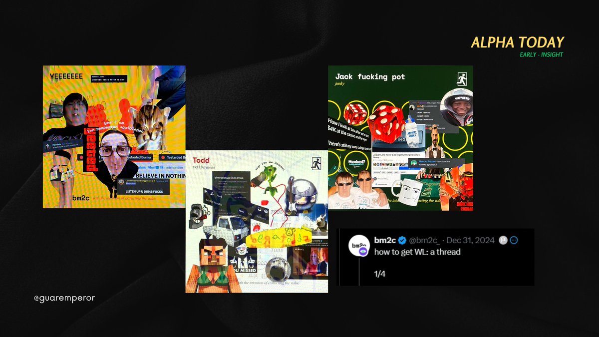 Alpha Today ✍️

<a href="/bm2c_/">bm2c</a> 
Price CashGrab
Supply TBA
Mint Date TBA 

This project Hype in berachain
has a different culture and vibessss 🐻⛓️

<a href="/bm2c/">bm2c</a> makee 3x articles :

▫️ Bm2c Fuckery #1
Mint: 0.0029 ETH 
ATH Floor: 0.25 ETH
Supply: 100

▫️Bm2c Fuckery #2
Mint:  0.0076 ETH
ATH