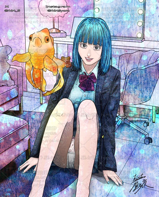 作り笑い。 