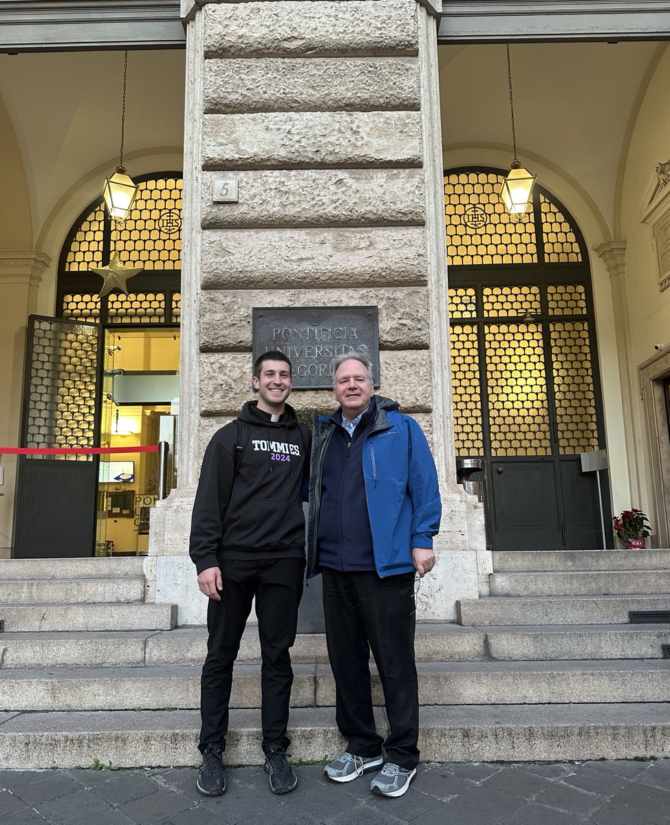 PatrickKellySJ's tweet photo. I arrived in Rome Wednesday evening. Last night I met with my nephew Seppe Kelly, a seminarian and student at the Pontifical Gregorian University, where I teach. It was great to hear how his first semester has been (wonderful, by the way :) and his interests in further studies. https://t.co/iE0ocSPLHM