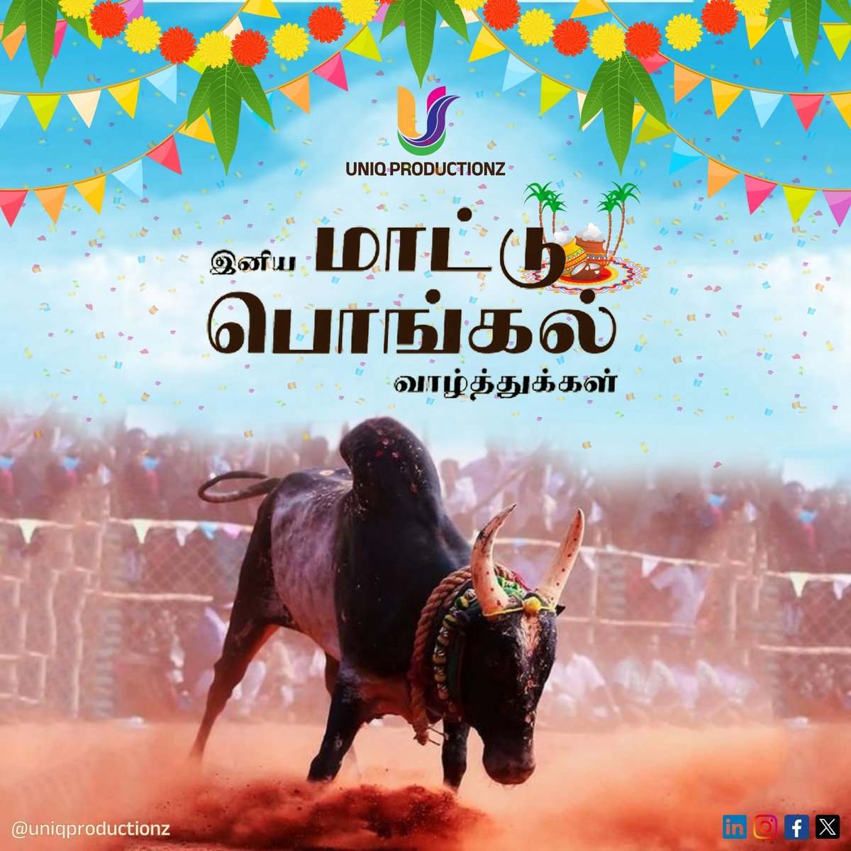 ProductionzUniq's tweet photo. Happy Maatu Pongal! Let’s celebrate the backbone of every harvest – our amazing cattle! Treat them like royalty today!
#happymaatupongal #happypongal #ourproductionz #festivecheers #eventrental #uniqproductionz #eventrentals #maatupongal #unforgettableevents #eventsecrets https://t.co/KurohQ7X72