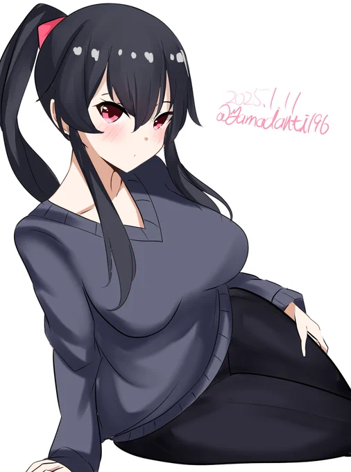 #艦これ版深夜の真剣お絵描き60分一本勝負  #艦これ版真剣お絵描き60分一本勝負_20250111矢矧 