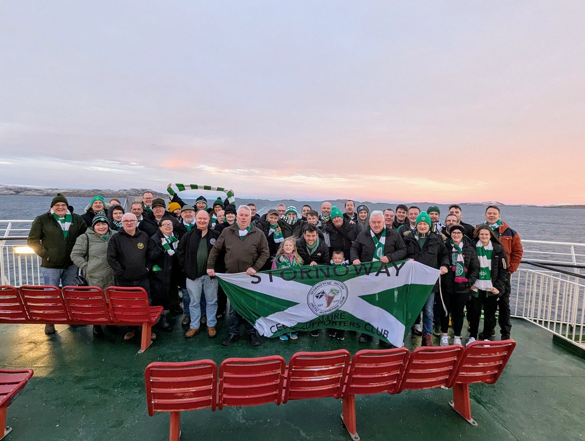 CP_IsleofHarris's tweet image. Stornoway Saltire Celtic Supporters Club onboard the Ulapool ferry for Ross County away