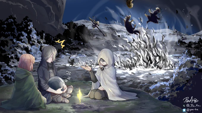 I'm looking forward to seeing if Friede might show up in Nightreign. And it'd be even better if she could bring along her two sisters! #EldenRing #NIGHTREIGN #DarkSouls3 #Elfriede #SisterFriede #エルデンリング #ナイトレイン #ダークソウル3 #エルフリーデ #修道女フリーデ