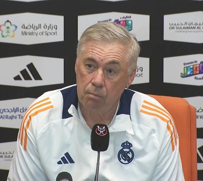 MadridXtra's tweet photo. 🗣 Ancelotti: "Dani Olmo? If he plays and is the protagonist on Sunday, I would think that we have not been able to stop a very good player. If he does play, we will think about defending him as best we can because he has a lot of quality." https://t.co/GZ1PhjImFW