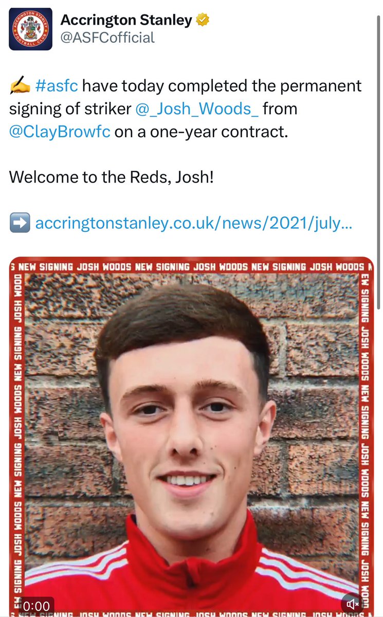Todays the day 🤩

Best of luck to our former player <a href="/_Josh_Woods_/">Josh Woods</a> who heads to Anfield today to face Liverpool in the FA Cup. 

Josh is a fine example to all our young players that you don’t have to go and chase your dream from a very young age. Just enjoy the game, work hard &amp;