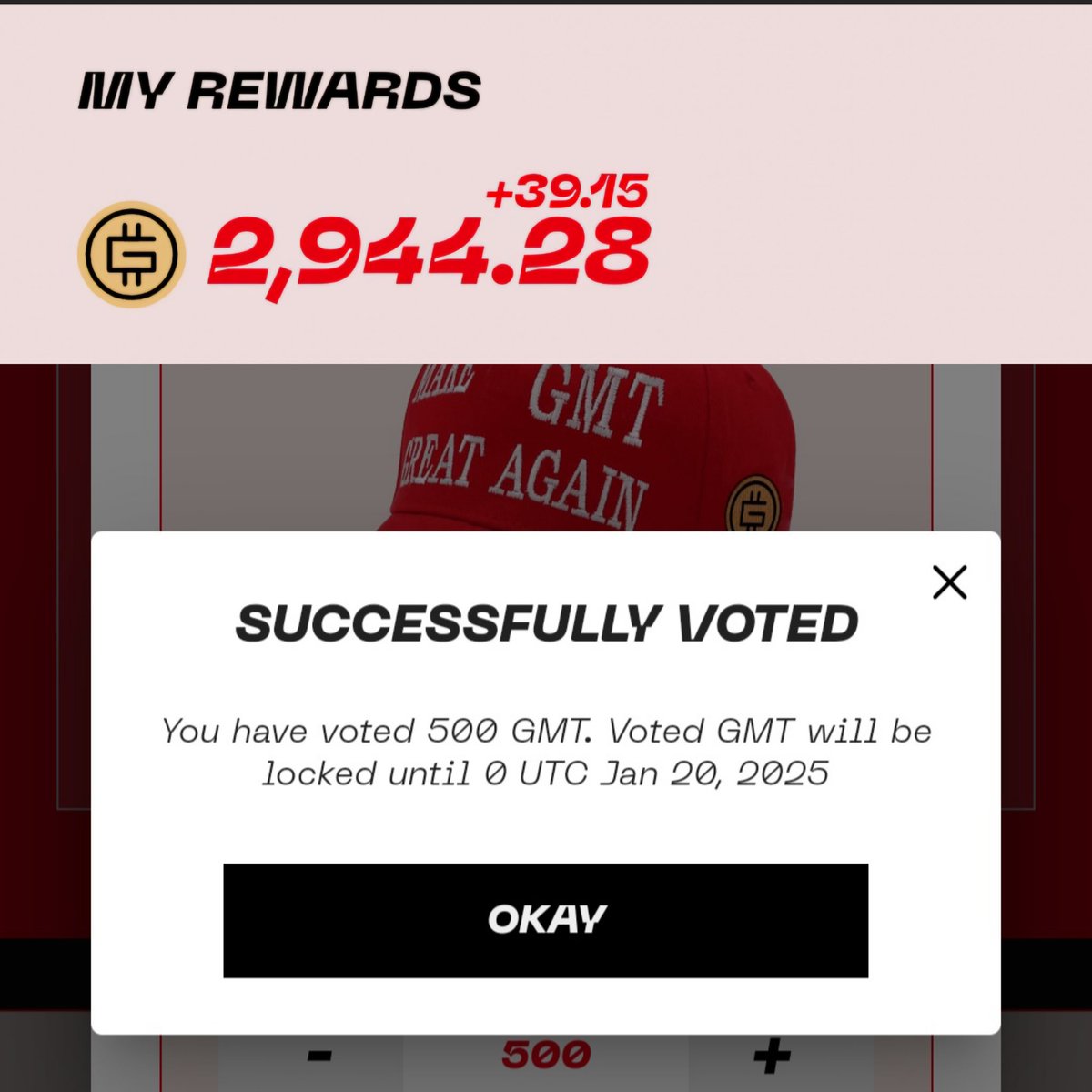LadiesLeg's tweet photo. ⏳️With 9 days to go I'm still voting to burn GMT.
🔐Yesterday I locked another 500 GMT.
✨️How are your rewards looking?
🔗https://t.co/xjgSCNnzA8
#MGGA #FSLweb3 https://t.co/HR2fl9WmLt