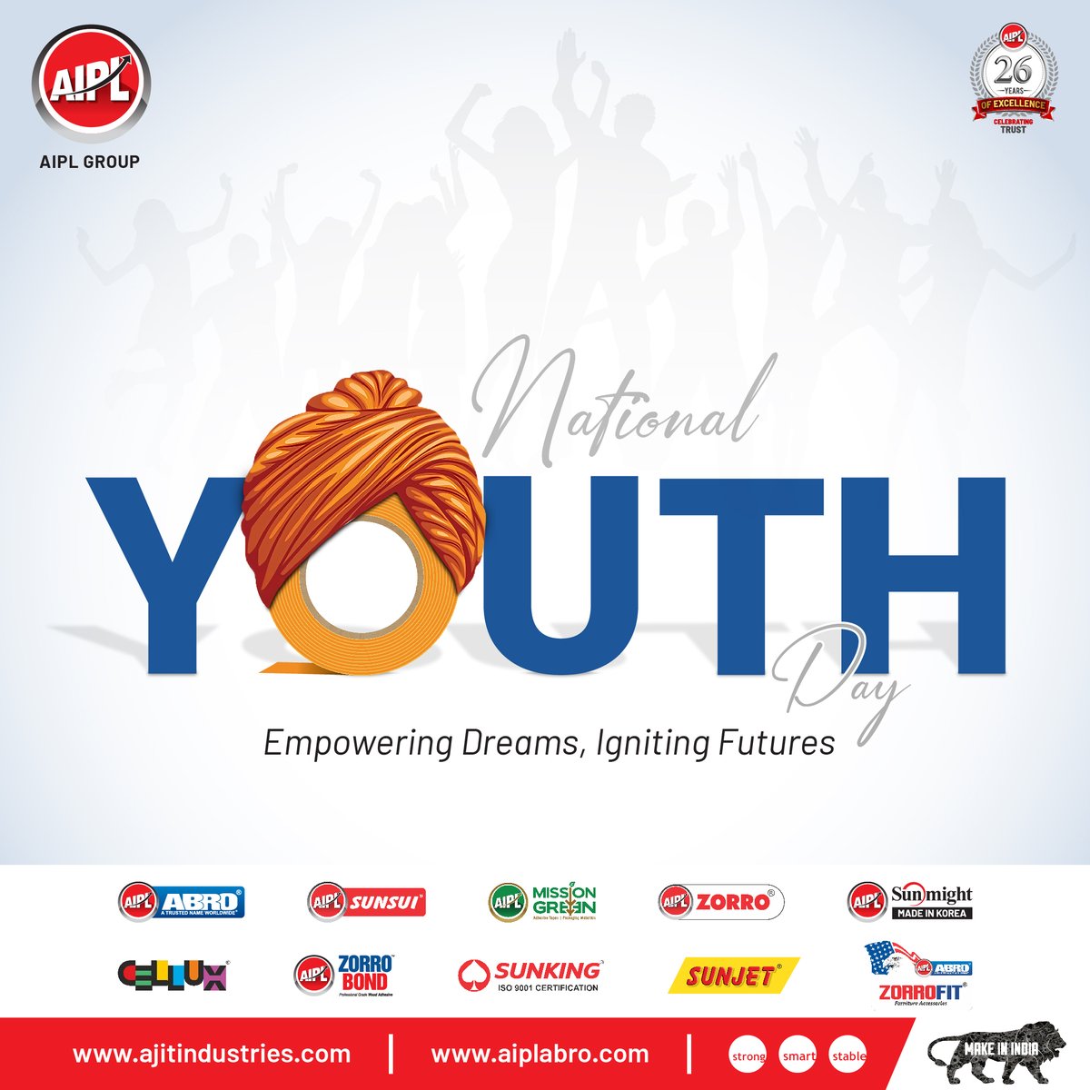 aiplindustries's tweet image. 🌟 Today, we celebrate our young leaders' spirit, energy, and potential! 🌟

On National Youth Day, let’s remember the words of Swami Vivekananda: "Arise, awake, and stop not till the goal is reached." 💪

#AIPL #AIPLGroup #Ajitindustries #NationalYouthDay #SwamiVivekananda